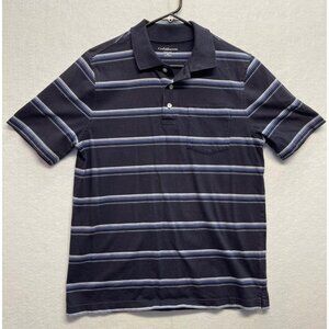 Croft & Barrow Striped Short Sleeve Casual Polo Style Shirt Size Medium